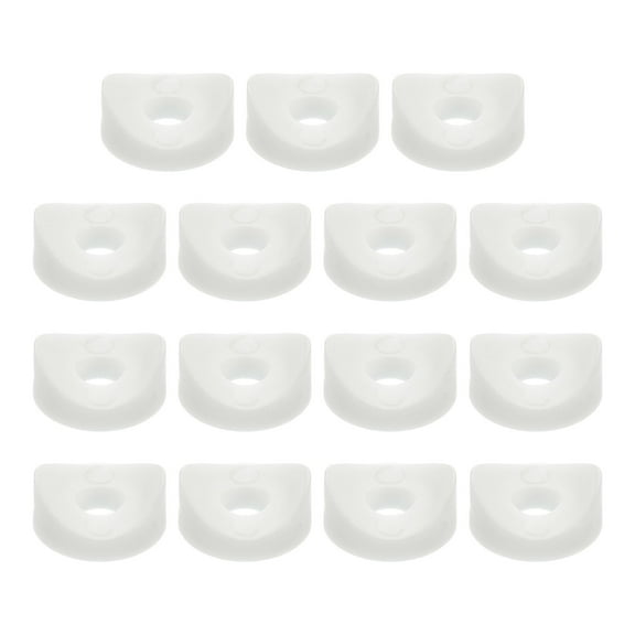 Uxcell 30Pcs Plastic Round Washers, 6mm x 19mm x 4mm White PE Concave Washer Spacer Hardware Machine Fastener for Round Tube Fixing