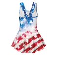 thumbnail image 4 of Tutolipy Firework Stars US Flag Girls Beach Swimsuit, Soft Sleeveless Bathing Suit for Kids, Skirt Girls One Piece Swimsuit with Skirt Size 6-7 Years, 4 of 6