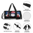 thumbnail image 4 of Fotbe Three Gnome Independence Day Bolsa Deportiva de Lona Plegable con Estampado, Bolsa de Gimnasio con Bolsillo Seco/Húmedo, Bolsa de Viaje Ultraligera de Gran Capacidad, 4 of 6
