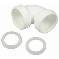 Danco 94034 Elbow Tube, 1-1/2 in, Slip-Joint, PVC, White