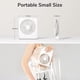 thumbnail image 4 of Small Desk Fan, Portable Travel with 2000mAh Battery, USB Rechargeable Folding Design for Flexibility, Strong Quiet Wind with 4 Speed Modes, Ideal Gifts for Office/Home/Camping - White, 4 of 5