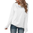 thumbnail image 1 of Pullovers à Manches Longues pour Femmes Col Bénitier Tunique Chemise Décontractée, 1 of 5