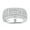 C-Silver Round, variant on SFTING Men Rings 925 Sterling Silver Men Wedding Band 2 Row Round Cut 5A CZ Wedding Promise Band for Him Size 9