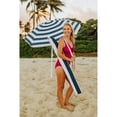 thumbnail image 3 of Oniva 5.5 Ft Portable Beach Umbrella with UPF 50 plus Sun Protection and Tilt Pole, Blue and White Stripe, 3 of 10