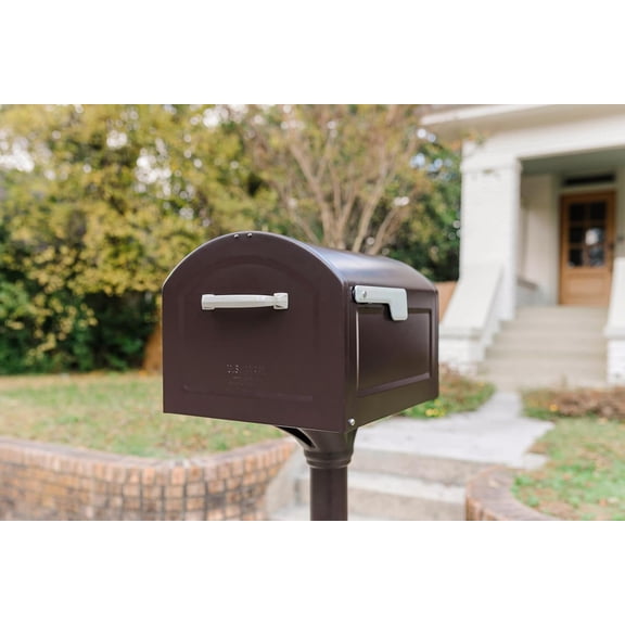 Centennial XL Rubbed Bronze Post Mount Mailbox, Weatherproof Rust-Resistant Steel, Oversized Capacity