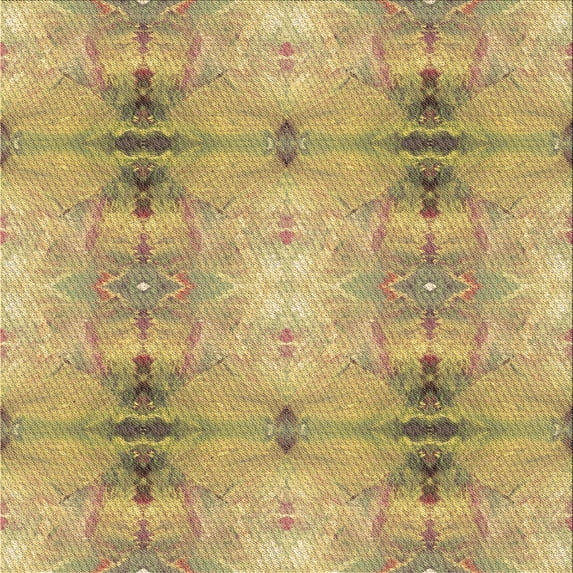 Ahgly Company Machine Washable Indoor Square Transitional Copper Brown Area Rugs, 4' Square