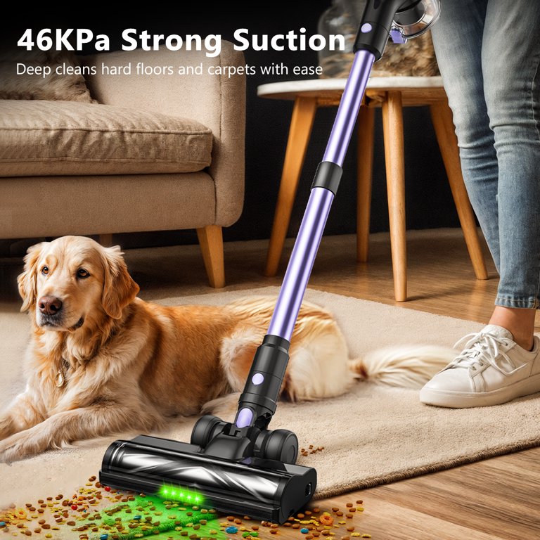 SUXIANGVAC Cordless Vacuum Cleaner with 500W Brushless Motor, Self