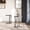 Black&Brown, variant on Manxile Set of 2 C Shaped End Table Metal Sofa Side Table for Sofa,Couch, Bedroom,Living Room, Brown