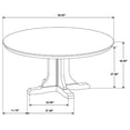 thumbnail image 7 of Hartville 60-inch Round Dining Table Natural Light Brown, 7 of 7