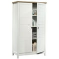 thumbnail image 3 of Pemberly Row Armoire de Rangement Contemporaine Haute en Bois, Blanc Doux, 3 of 12