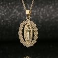 thumbnail image 5 of Good Quality Virgin Mary Women/men Necklaces,14K Yellow Gold Virgin Mary Pendant With CZ Stone,Elegant Jewelry Gift, 5 of 5