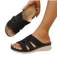 thumbnail image 4 of Summer Fashion Slide Sandales for Womens Plus Size Wedge Casual Style Solid Color Fish Mouth Thick Bottom Wedge Slippers, 4 of 4