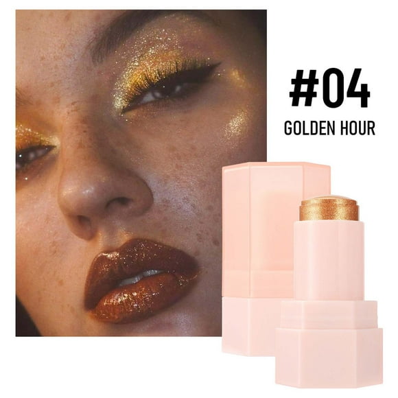 Fiudx Iluminador En Barra con Brillo, 6 Colores En Gel, Potenciador de Luminosidad de Larga Duración, Tubo Automático de Fácil Aplicación, Crea Un Brillo Suave, Herramienta de Maquillaje Versátil, Id