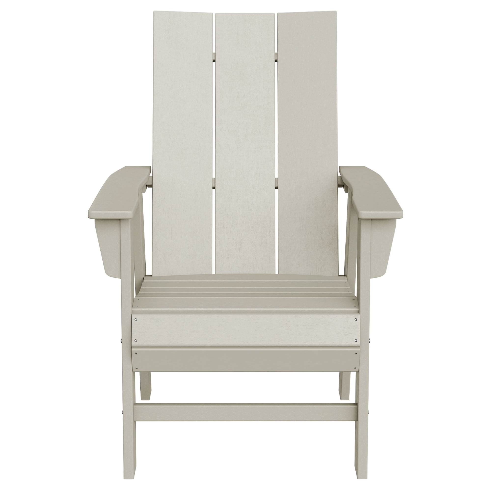 WestinTrends Ashore Outdoor Patio HDPE Plastic Modern Adirondack Dining Chair, Sand