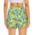 thumbnail image 4 of Qekee Lemon (3) for 2 in 1 Flowy Running Shorts for Women High Waisted Gym Tennis Shorts Double Layer Shorts with Pocket, 4 of 9