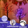thumbnail image 4 of [ ] Halloween Tree FT Spooky Trees with LED Purple Lights Bats Battery Operated Small Tabletop Twig Centerpiece Tree with Timer for Halloween Decorations Indoor, 4 of 9