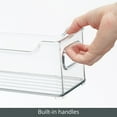 thumbnail image 6 of mDesign Slim Plastic Storage Organizer Bin for Home and Kitchen, 4 Pack - Clear, 6 of 9