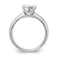 thumbnail image 2 of 14K White Gold mounting Ring Band Only Solitaire Engagement, Size 9, 2 of 7