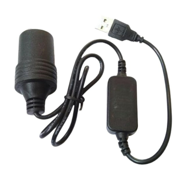 Cable convertidor de enchufe de encendedor de coche USB macho de 5 V y 2 A a 12 V, Conventor 12 m