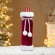 thumbnail image 4 of Set de fundas para botellas de vino navideño - Decoraciones de terciopelo navideño para restaurantes y fiestas en casa, bolsas de botellas de poliéster de 27x12cm, 4 of 6