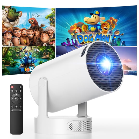 Campark 4K Smart Projector with Wifi Bluetooth, 5W Speaker, 270° Rotation Portable Movie Projector Auto Keystone Electric Focus Home Theater