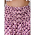 thumbnail image 5 of DARING DIVA Women's Summer Smocked Waist Flowy Maxi Skirts XS Purple Floral, 5 of 6