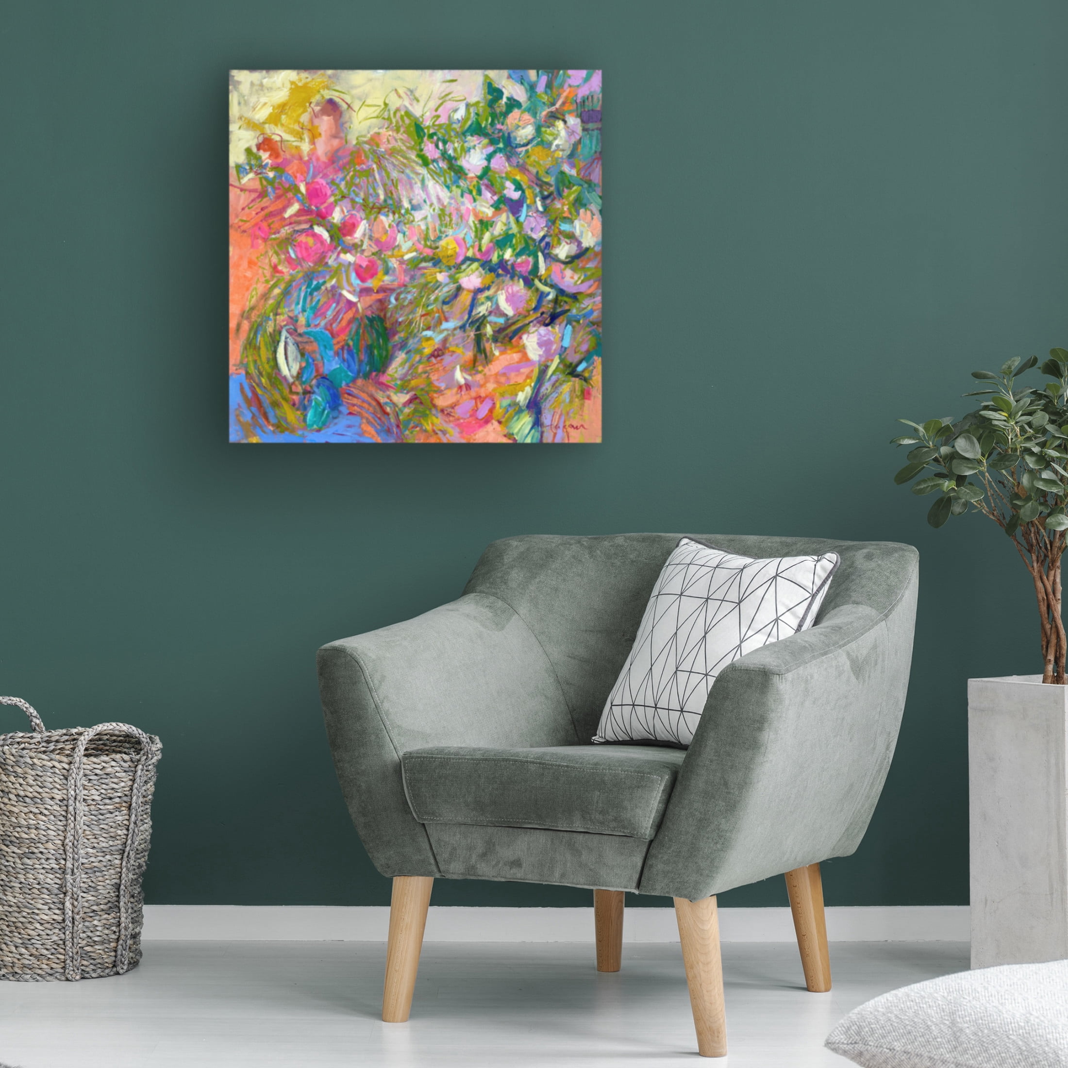 Canvas Wall Art - Dorothy Fagan 'Passion Fruit' Wall Art for Living Room, Bedroom, or Office Décor by Trademark Fine Art - 18 x 18 Inches