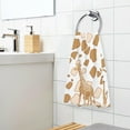 thumbnail image 6 of GZHJMY Giraffe Hand Towel Cotton Soft Absorbent Bath Hand Towels Decor, Multipurpose for Kitchen, Hotel, Spa, Yoga, Gym, Set of 2, 6 of 7
