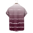 thumbnail image 4 of Penkiiy Men's Short Sleeve Button Down Vintage Bowling Stripe Printing Shirts Hawaiian Casual Printed Beach Shirt Summer Regular Fit Top S Wine, 4 of 4