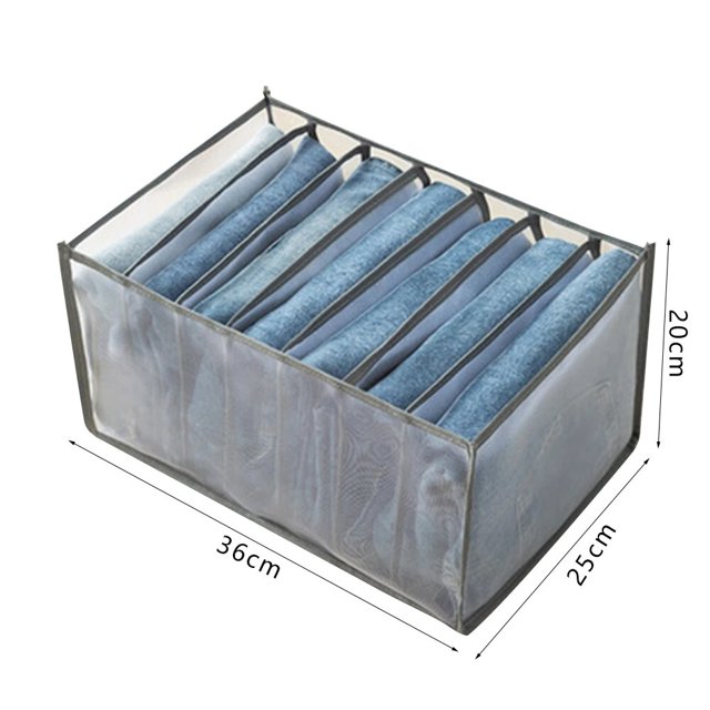 Caja de Almacenaje para Ropa, Sistema de Organización, Organizador de Vaqueros y Pantalones, Ideal para Cajón y Armario