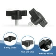 thumbnail image 3 of Uxcell Tee Thumb Screws, Carbon Steel Wing Knobs for Hand Tightening M5 x 8mm, 3 of 7