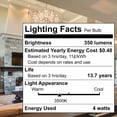 thumbnail image 6 of SATCO S12507 CA10 LED Flame Light Bulbs 4W 120V Frosted Glass 3500K 350 Lumen E12 Candelabra Base Dimmable Wet Location (6 Pack), 6 of 10