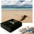thumbnail image 3 of Ambesonne Digital Jigsaw Puzzle Durable Cardboard, Driftwood on the Beach, 1000 pcs, Sand Brown and Blue, 3 of 6