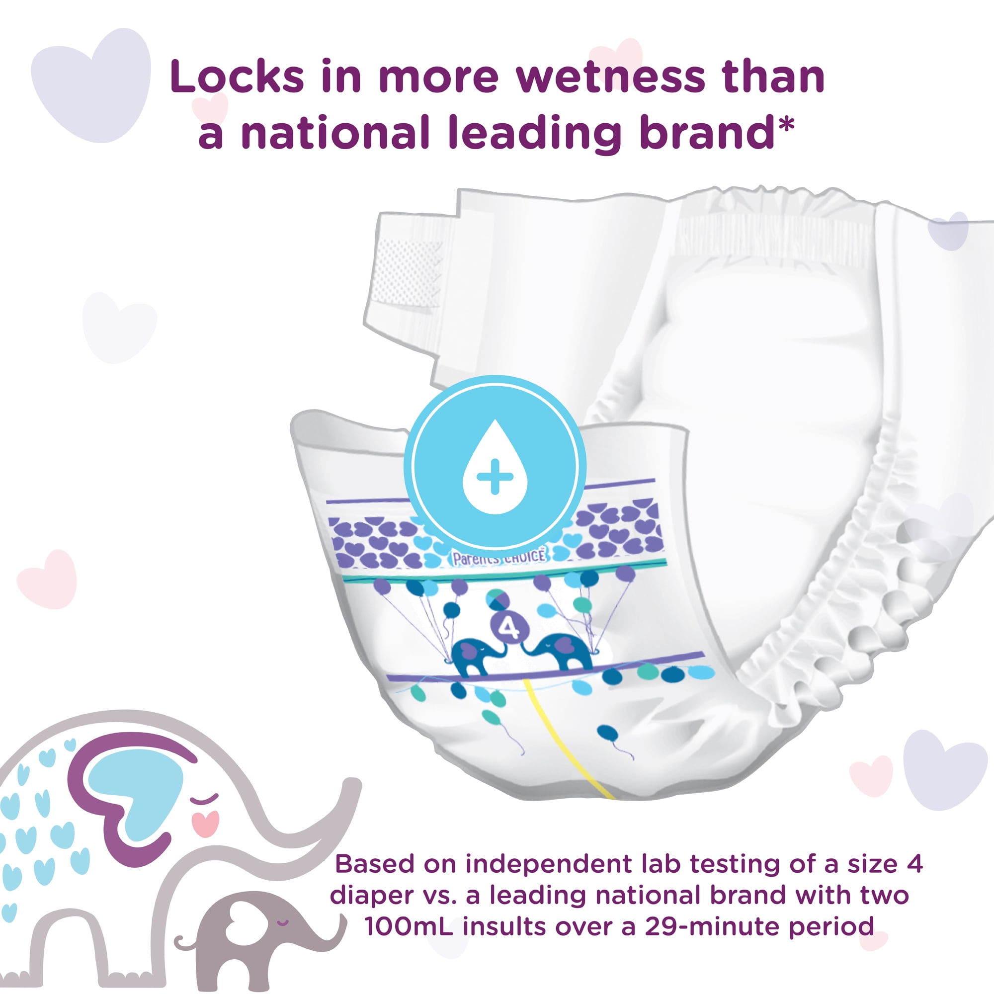 parents choice size 4 diapers weight