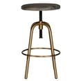 thumbnail image 4 of Uttermost Revolve 24" Stainless Steel/Wood Adjustable Bar Stool in Brass/Walnut, 4 of 7