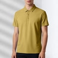 thumbnail image 2 of Summer T Shirts for Men Plus Size Big & Tall Casual Loose Solid Color Button-up V-Neck Turndown Collar Short Sleeve Tops Lougnewear for Mens M-5XL under $7, 2 of 7
