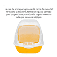 thumbnail image 2 of Arenero  Bloosom Sanitario Cerrado Para Gato Con Pala Puerta Abatible Naranja, 2 of 4