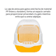 thumbnail image 2 of Arenero  Bloosom Sanitario Cerrado Para Gato Con Pala Puerta Abatible Naranja, 2 of 4