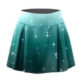 thumbnail image 4 of FASHOFT Tennis Skirts For Women Gradient Glitter Skort Elastic For Running Fitness Yoga And Daily Casual Sports Wear Womens Athletic Skirt Blue, 4 of 4