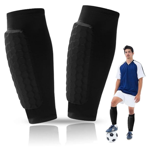 Shin Guards for Kids Soccer, ImpactResistant Shin Guards for Football, Leg Protection Black L