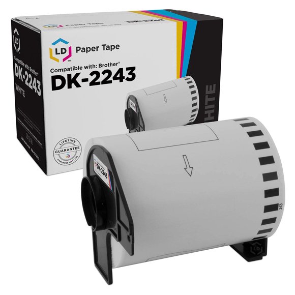 LD Compatible Paper Tape Replacement for Brother DK-2243 4 in x 100 ft (White) Compatible with The Following Brother Printer Models P-Touch 1050, 1050N, 1060N