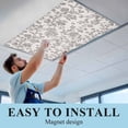 thumbnail image 6 of Farmhouse Grey Fluorescent Light Covers, Vintage Flower Leaf Botanical Plant Magnetic Light Covers for Ceiling Lights, Fluorescent Ceiling Shade Filters for Classroom Bedroom Office 4x2Ft x 2PCS, 6 of 8