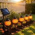thumbnail image 2 of ICQOVD Halloween Party Lights Solar Pumpkin Stake Lights,5 Pack Witch Hat LED Garden Lights,Waterproof Outdoor Decorative Lighting for Yard,Patio & Holiday Decor, 2 of 9