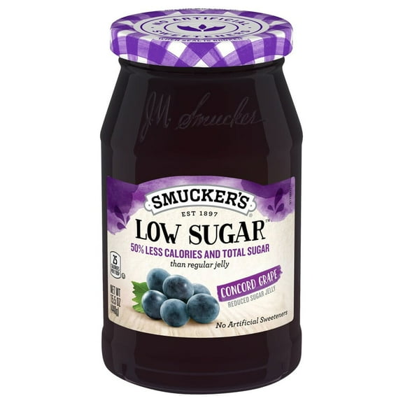 ( 2 Pack )Smucker's Low Sugar Concord Grape Jelly - 15.5oz