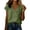 Army Green, variant on Womens Short Sleeve Tops Dressy Casual Summer Shirts for Women V Neck Wrap Cute Front Vacation Loose Blouses by Yigetop Blue 2XL