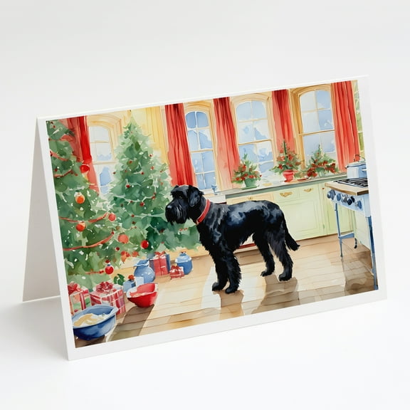 Giant Schnauzer Christmas Cookies Greeting Cards Pack of 8 7 in x 5 in