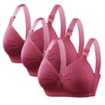thumbnail image 1 of 3 Pcs Bras for Women No Underwire Wireless Push Up Bras Comfortable Seamless Full Coverage Bralettes, 1 of 3
