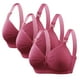 thumbnail image 1 of Puntoco Sujetadores para mujeres sin aros Sujetadores para mujeres de mediana edad y mayores Sujetadores sin aros de acero Ropa interior de talla grande Sujetador con botones delanteros Sujetador, 1 of 3