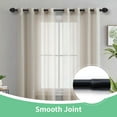 thumbnail image 4 of Curtain Rod 1inch Diameter Adjustable Window Curtain Rods with ball finials, 3piece brackets, hardware kits. Black 48-120 inches., 4 of 7