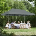 thumbnail image 4 of Gymax 10'x20' Pop up Canopy Tent Folding Heavy Duty Sun Shelter Adjustable W/Bag Grey, 4 of 10